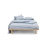 AIZOME Organic Cotton Bedsheet Set, Plant-Dyed Natural Indigo, 340 Thread Count