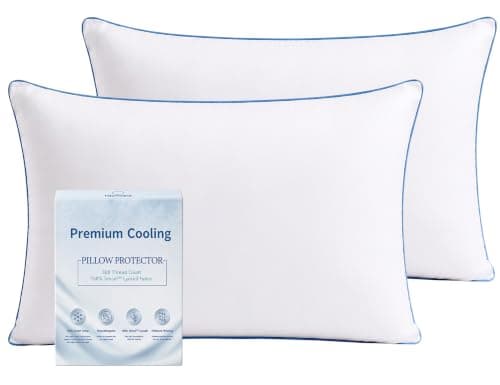 Hylnosia 100% Tencel Lyocell Zippered Pillow Protector, 2 Pack