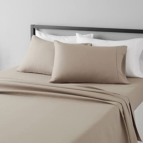 Amazon Basics Lightweight Brushed Microfiber Sheet Set