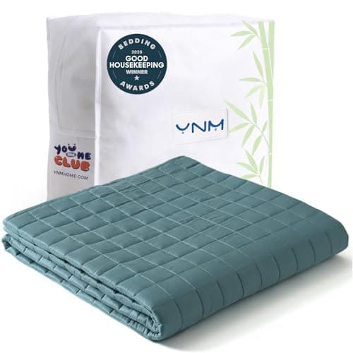 YnM Cooling Weighted Blanket, 15 lb, Queen 60x80, Rayon/Glass Beads