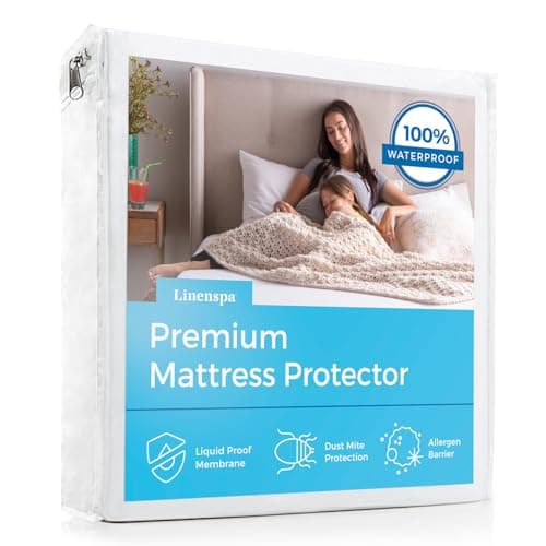 Linenspa Waterproof Mattress Protector, Fitted-Sheet Style