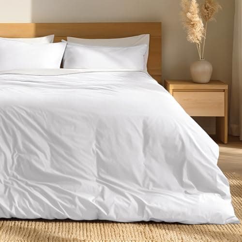 Bare Home 100% Organic Cotton Percale Duvet Cover Set