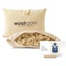 WOOLROOM Deluxe Wool Pillow, Customizable Fill, 200T Organic Cotton Washable Cover
