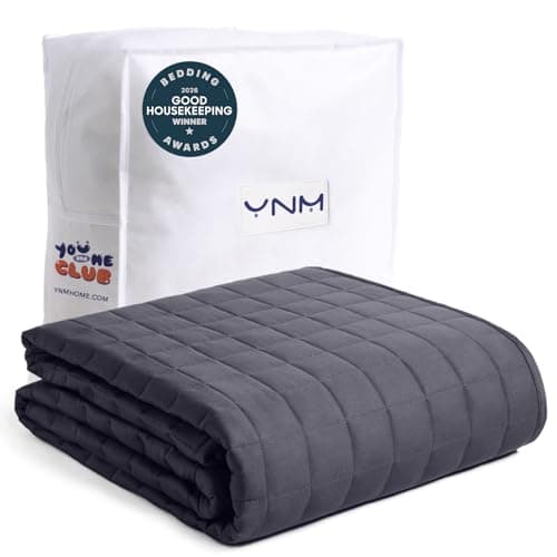 YnM Weighted Blanket, 15 lb, Glass Bead Fill