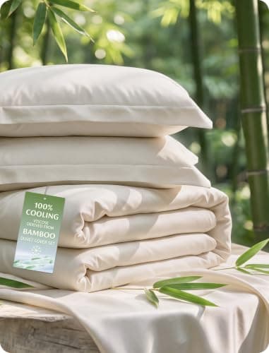 Bedsure PureWoven 100% Viscose Derived from Bamboo Duvet Cover Set