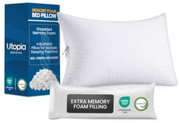 Utopia Bedding Shredded Memory Foam Pillow, Adjustable Fill