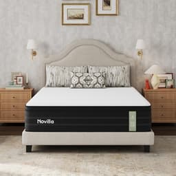 Novilla 12 Inch Hybrid Mattress, Individual Coils and Gel Memory Foam