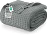 Utopia Bedding 100% Cotton Waffle-Weave Blanket