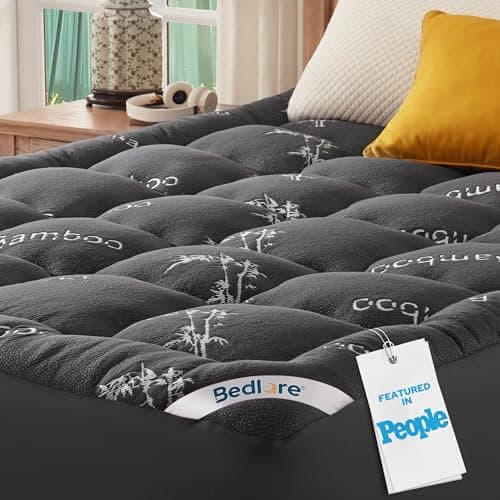 BEDLORE Viscose-from-Bamboo Thick Pillow-Top Mattress Pad