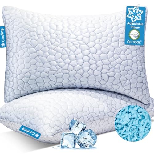 QUTOOL Shredded Memory Foam Pillows, Set of 2