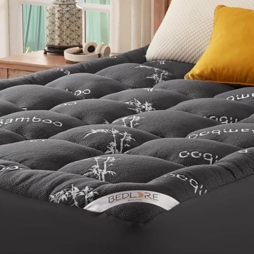 BEDLORE Viscose-from-Bamboo Thick Pillow-Top Mattress Pad