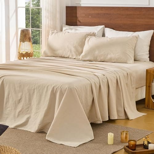 Bedlifes 100% French Pure Linen Sheet Set