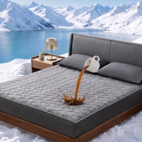 Cozy Bliss Leakproof Cooling Mattress Pad, Q-Max >0.45