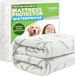 Utopia Bedding 200 GSM Bamboo-Viscose Waterproof Mattress Protector