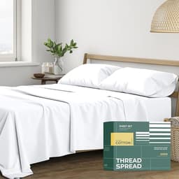 THREAD SPREAD Organic Cotton Percale Weave Sheet Set