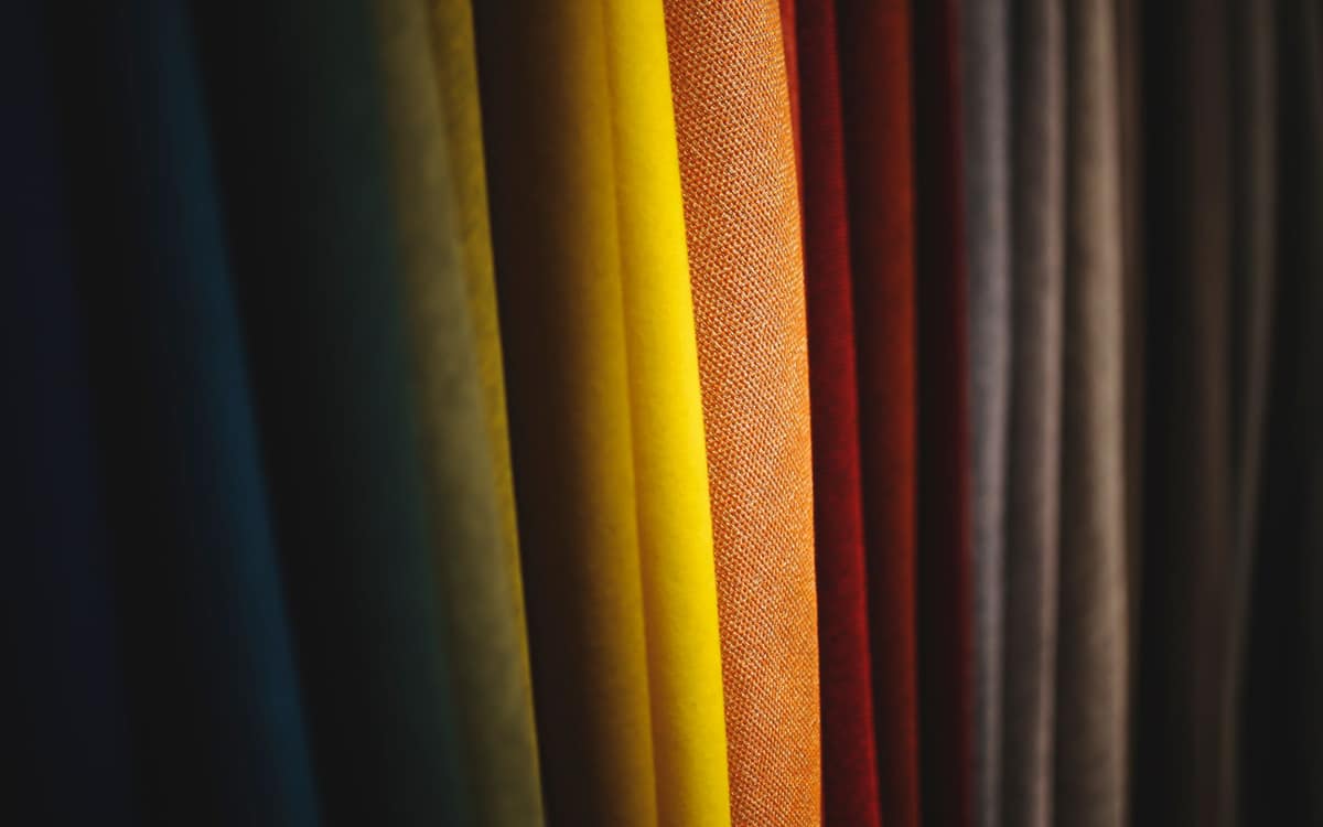 Linen and cotton fabric shown side by side