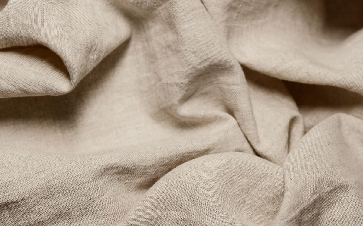Washed linen fabric with soft, lived-in creases